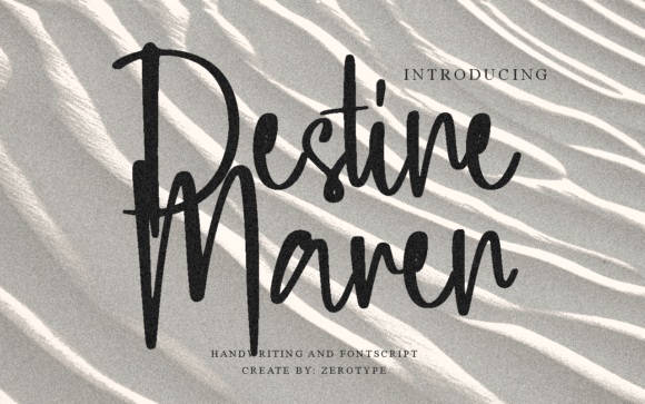 Destine Maren Typeface Review: A Graceful Script for Elegant Branding