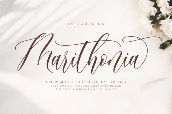Marithonia: A Refined Script Font for Editorial Elegance