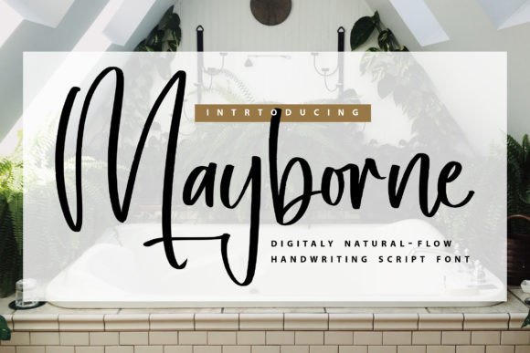 Mayborne: A Handwritten Script Font for Editorial Design
