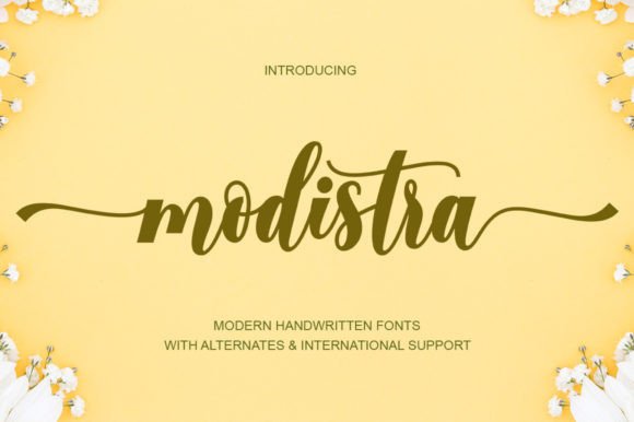 Modistra: A Handwritten Script Font for Editorial Design