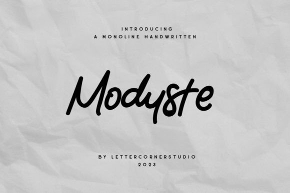 Modyste: The Handwritten Script Font for Authentic Brand Identity