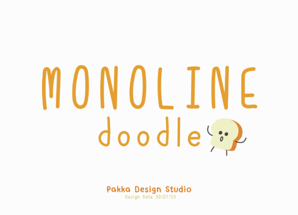 Monoline Doodle Typeface: Whimsical Script for Handmade Brands