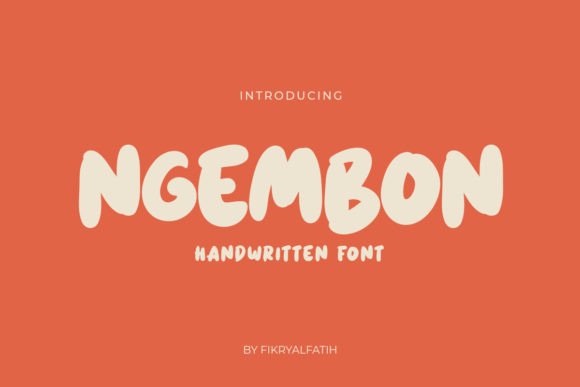 Ngembon: A Handwritten Script Font for Boutique Branding and Labels
