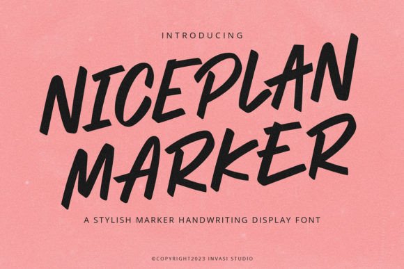Niceplan Typeface Review: Handwritten Marker Style for Brand Identity